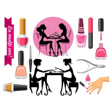 Nails288Z Manichiurista oja forfecuta unghii imagine comestibila din zahar pentru tort 29X20cm